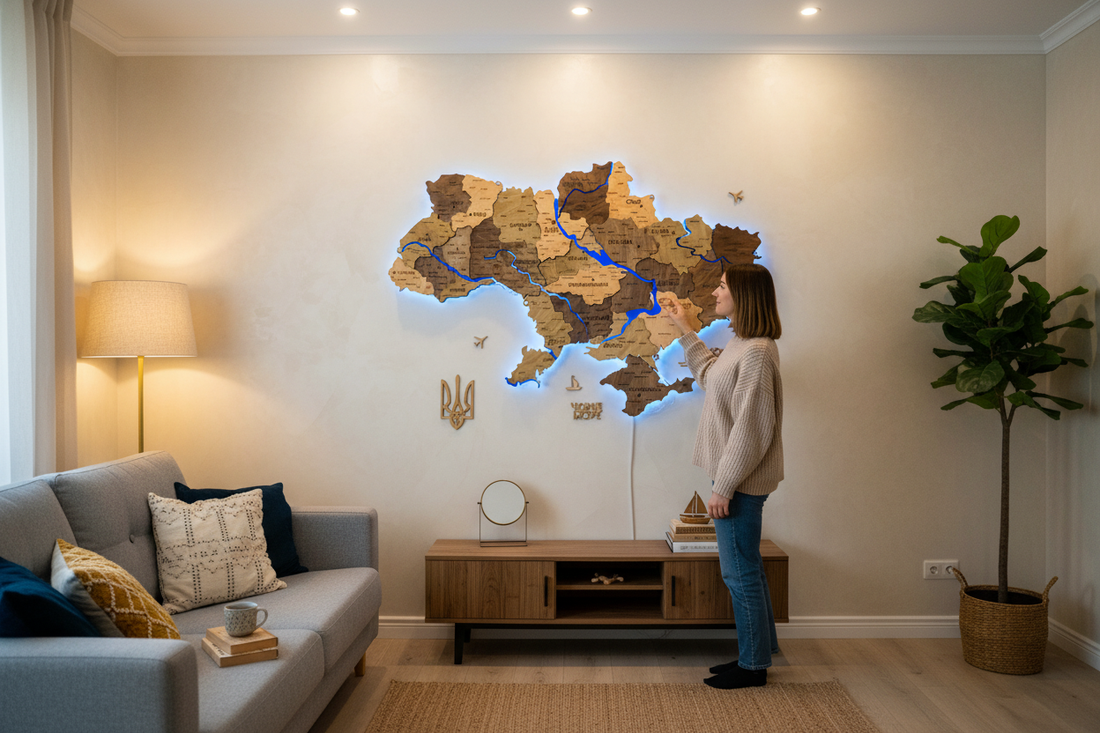 How a Factura LED Map Transforms a Room into a Cozy Oasis