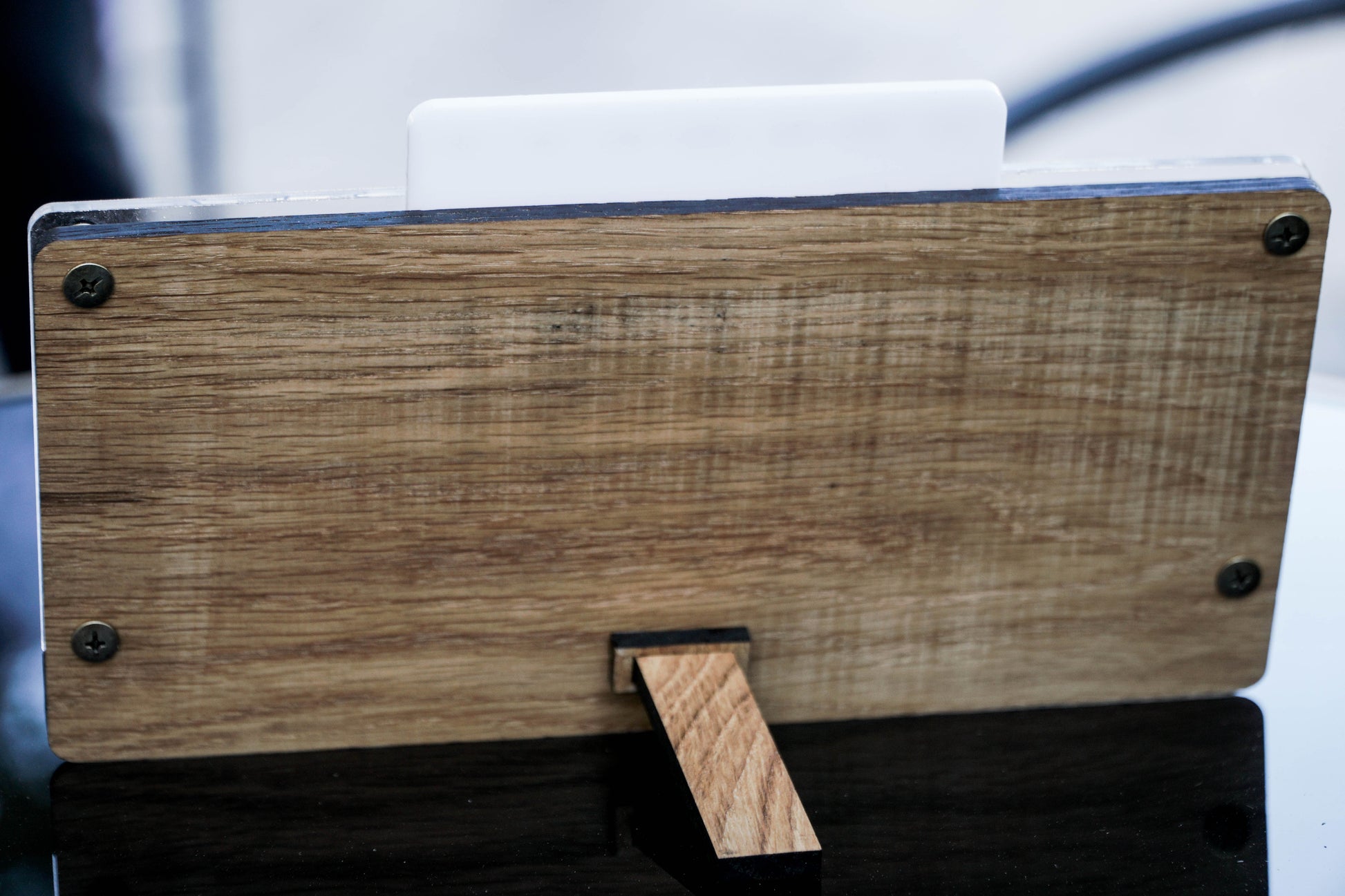 Universal Wooden Desk Calendar with Acrylic, Natural Oak Wood