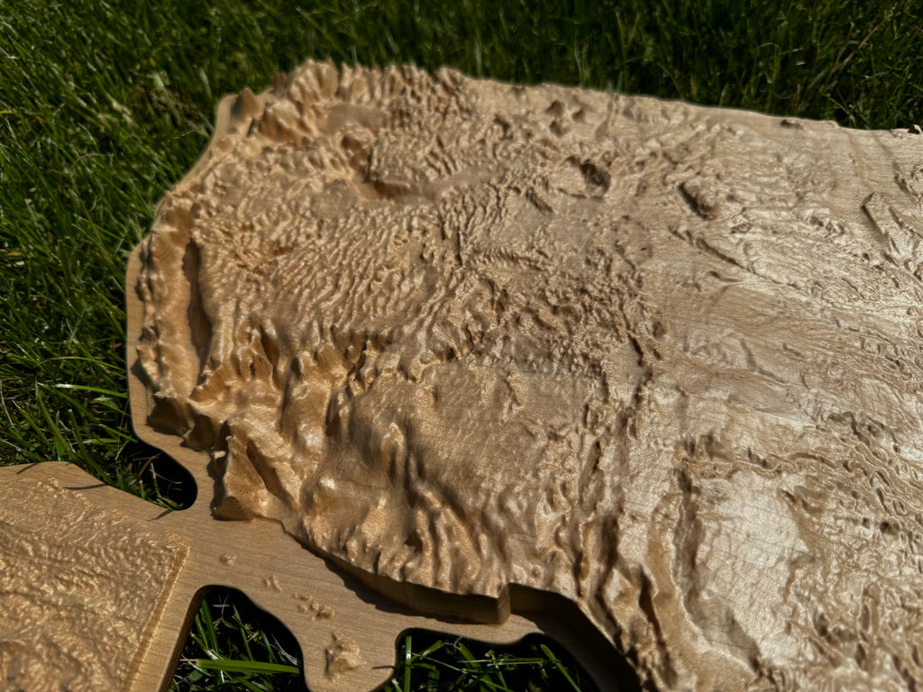 3D USA map color Natural, Wooden travel map, Topographic map, 3D Wooden Map, Relief Map