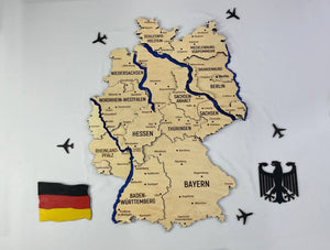 Map of Germany with Rivers Natural Color — buy | FACTURA