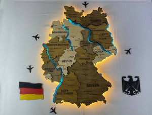 Acrylic Map of Germany with Rivers Wonder Color — buy | FACTURA